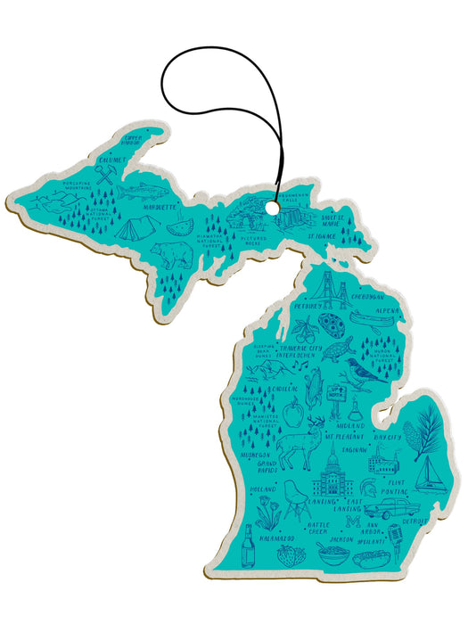 Michigan Shape Air Fresheners by City Bird