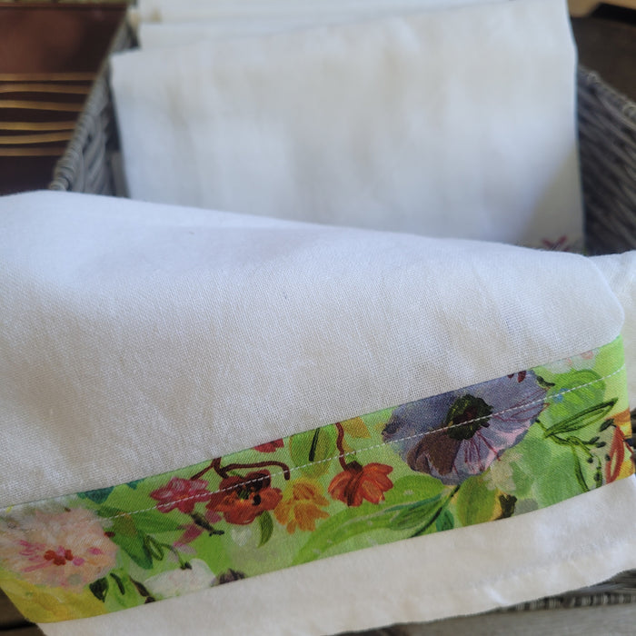 Embellished Cotton Tea Towels by Sunset Basketry