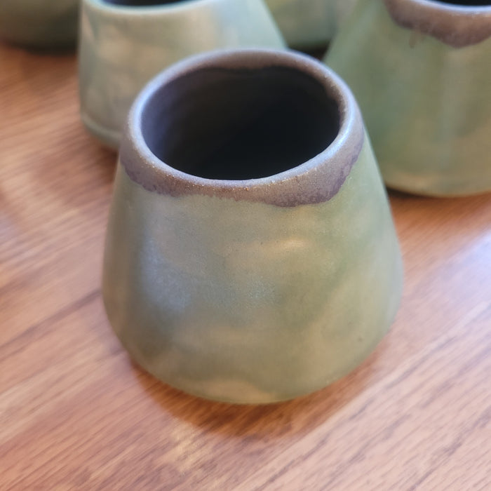 Hand Thrown Meadow Green Tea Set by Christian Leathers