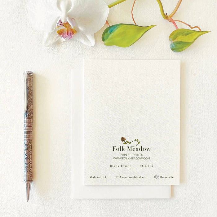 Thank You Tea Tin Greeting Card by Folk Meadow
