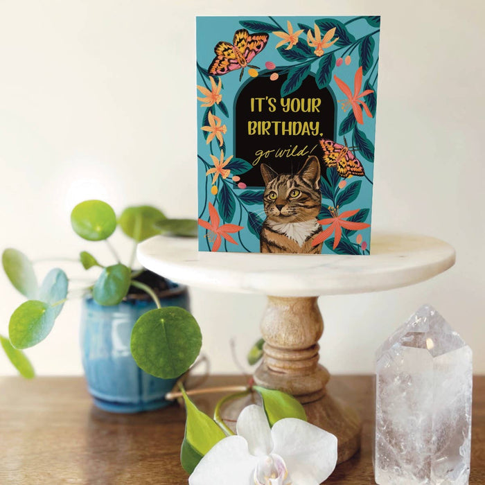 Go Wild Birthday Greeting Card by Folk Meadow