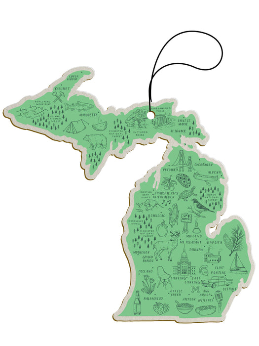 Michigan Shape Air Fresheners by City Bird