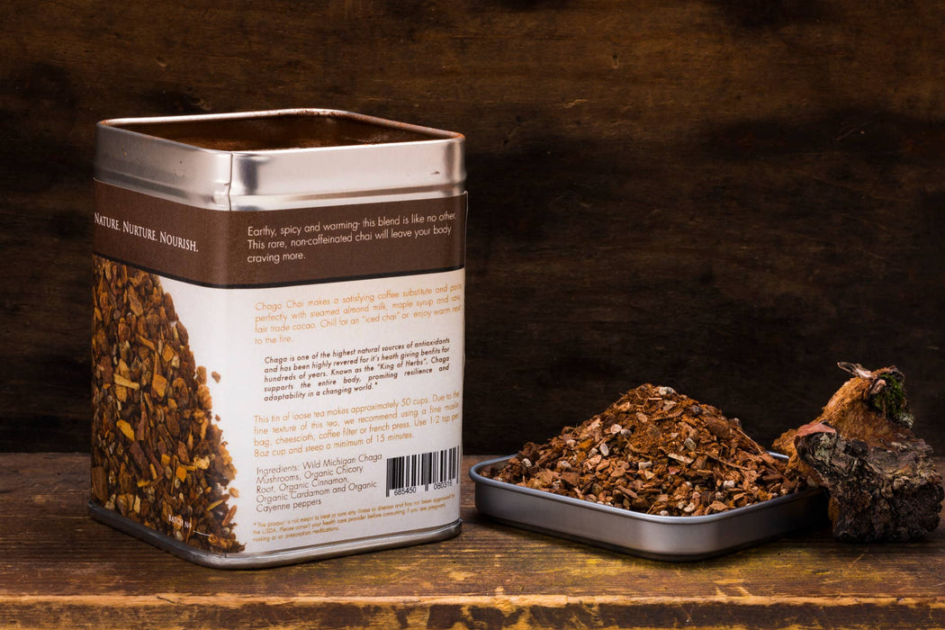 Chaga Mushroom Chai Tea - Non-Caffeinated - Bear Earth Herbals