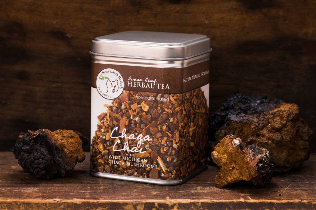 Chaga Mushroom Chai Tea - Non-Caffeinated - Bear Earth Herbals