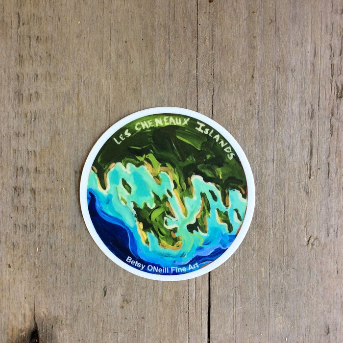 Les Cheneaux Islands Sticker by Betsy O'Neill