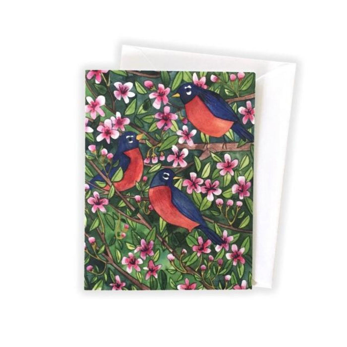 Three Robins Card by Katie Eberts Illustration