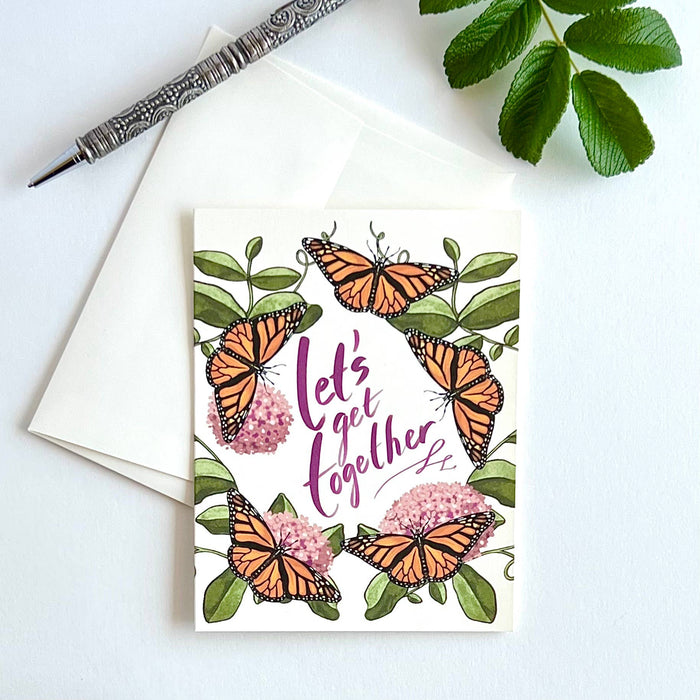 Get Together Monarchs Greeting Card
