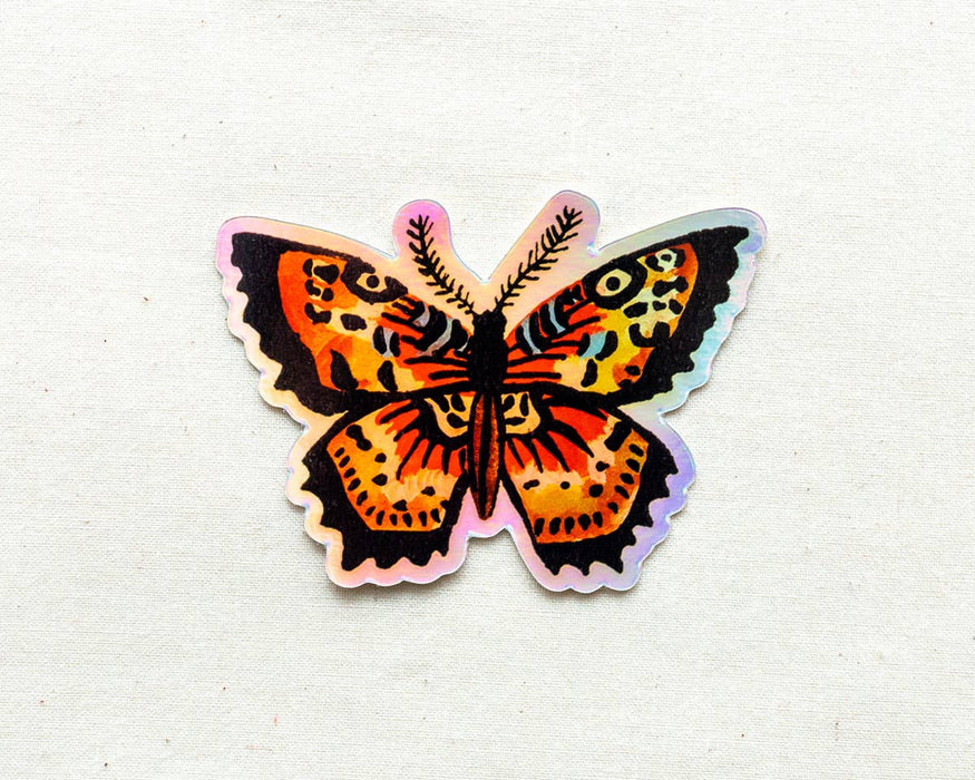 Holographic Butterfly Sticker by Wildship Studio