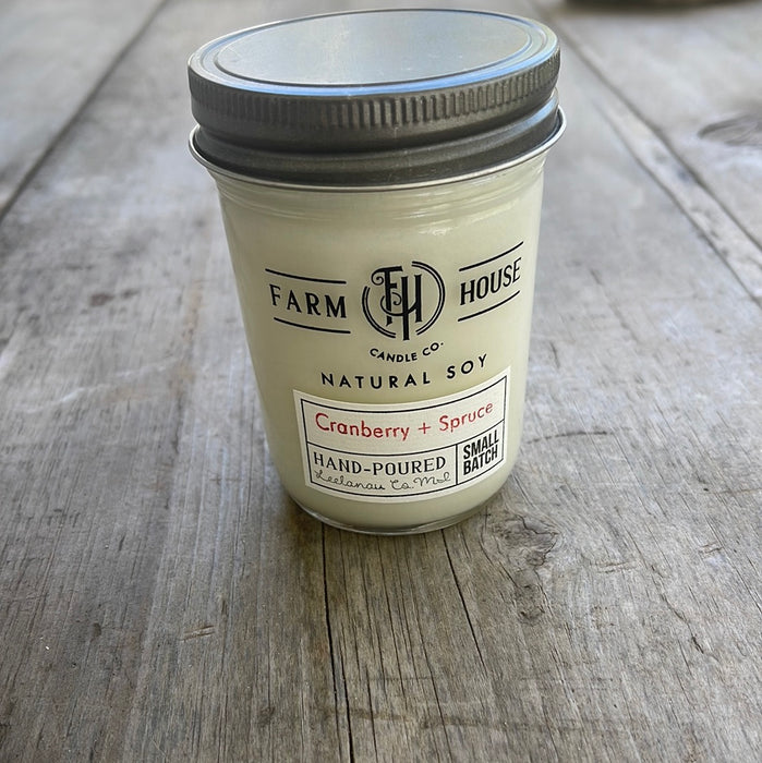 Cranberry + Spruce Soy Candle - Farm House Candle Co.