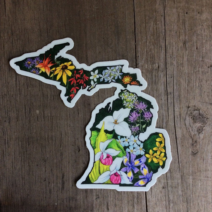 Michigan Flower Sticker by Sarah Tule