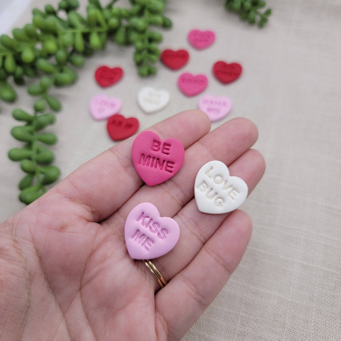 Conversation Heart Dangle Earrings - Cayenne & Cake