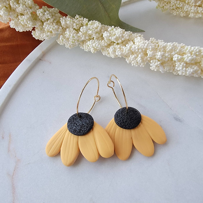 Black Eyed Susan Hoop Earrings - Cayenne & Cake