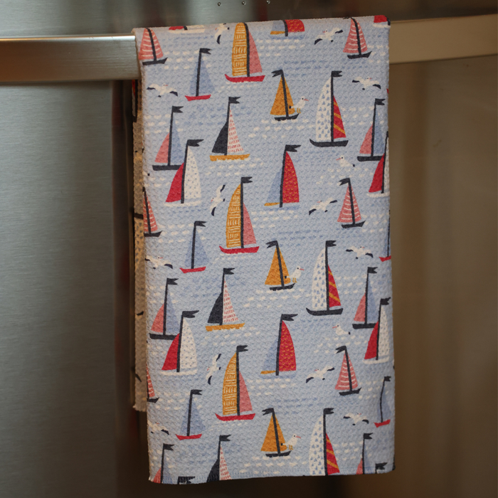 Sail Away Recycled Waffle Dish Towel