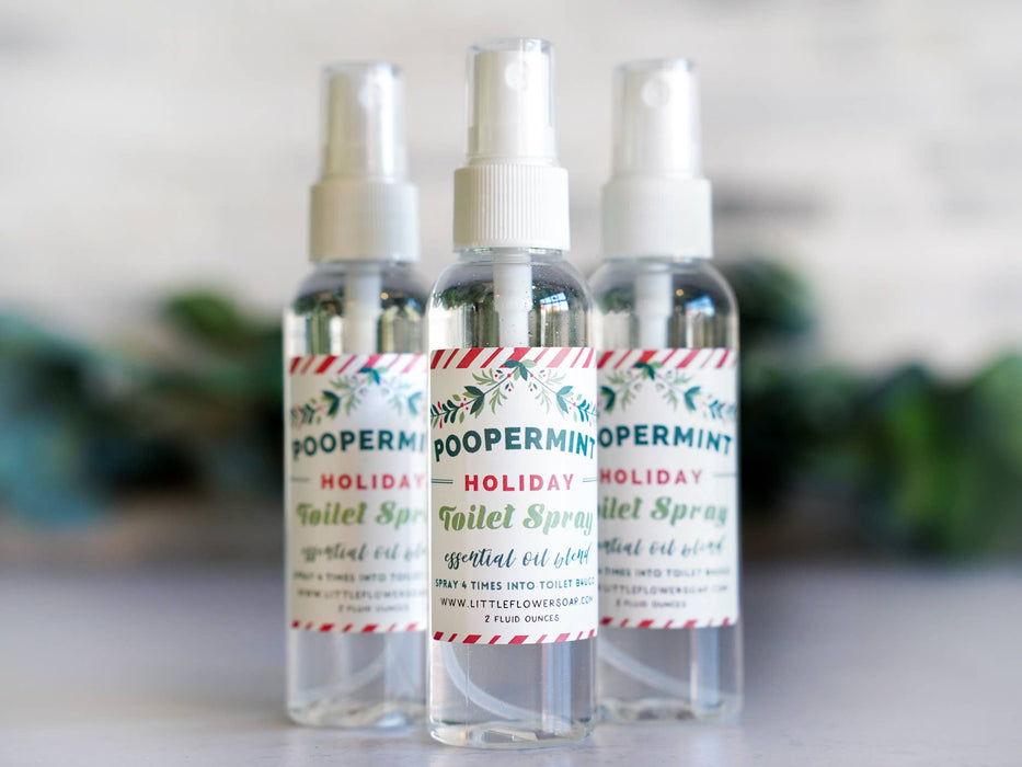 Holiday Poopermint Potty Spray - Little Flower Soap Co.