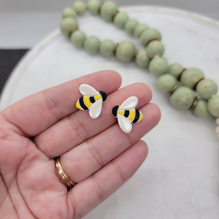 Bee Earrings: Gold / Stud - Cayenne and Cake