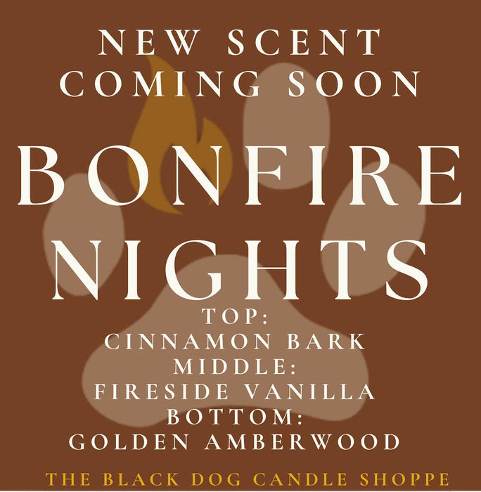 Bonfire Nights Black Glass Candle - Black Dog Candle Shoppe