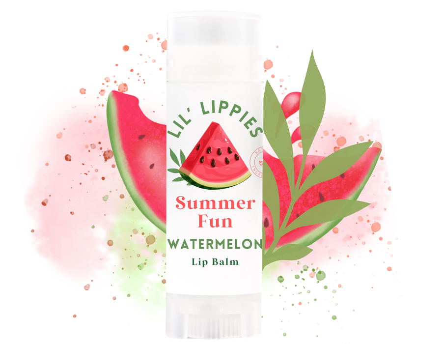 Watermelon Lip Balm Lil' Lippies Kids - Little Flower Soap Co.