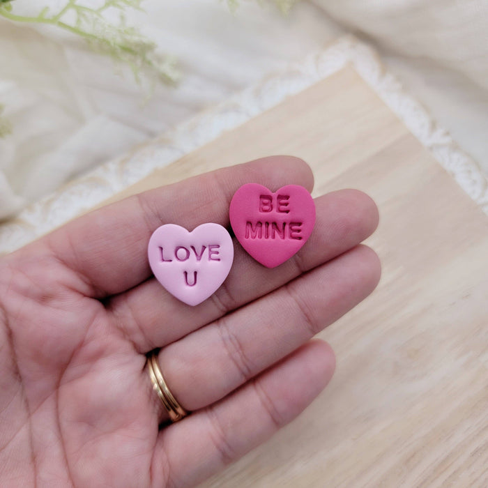 Conversation Heart Dangle Earrings - Cayenne & Cake