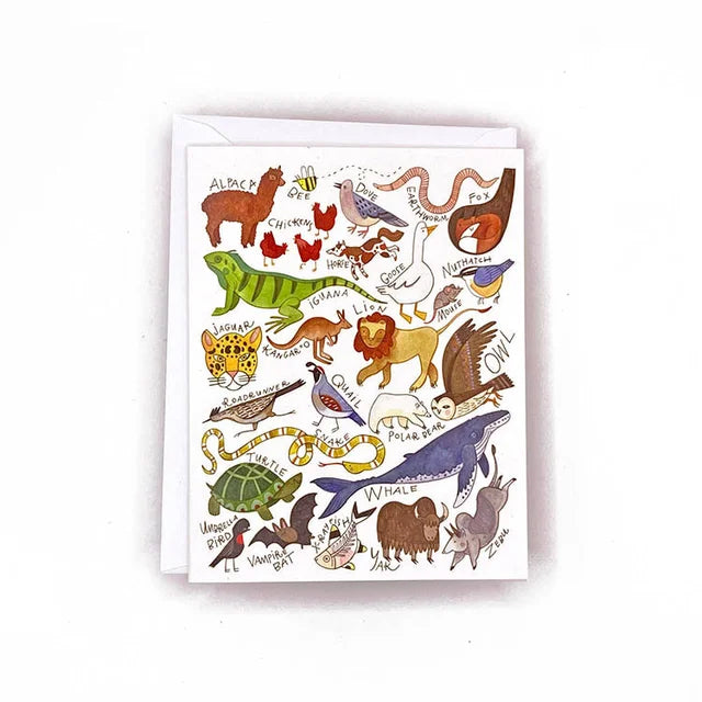 Animals Greeting Card by Katie Eberts Illustration