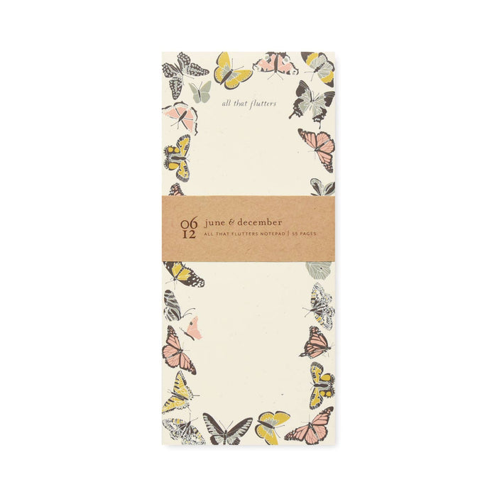 All That Flutters Notepad - June and December