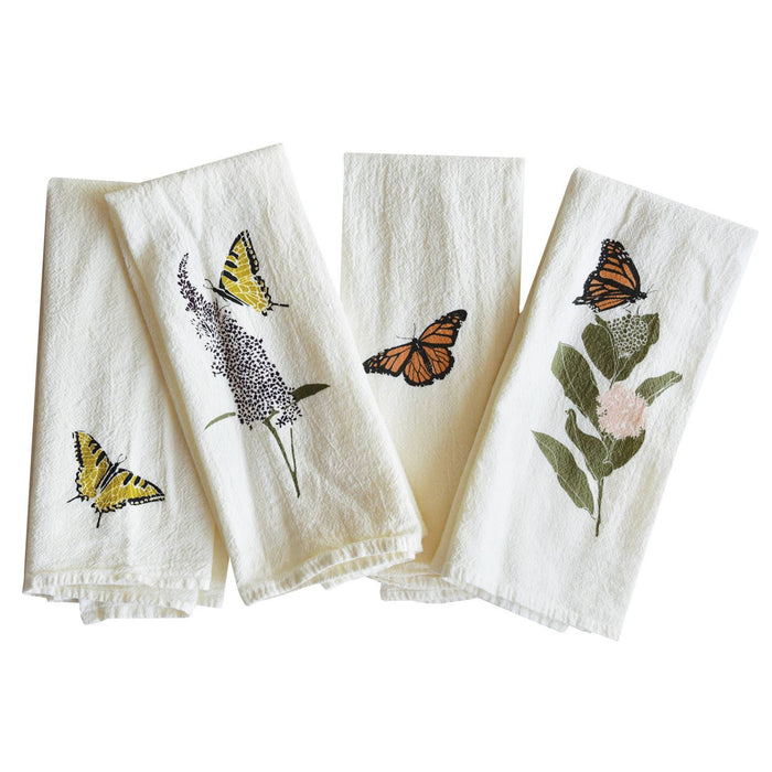 Swallowtails + Monarchs Napkins / Set of 4 - June and December