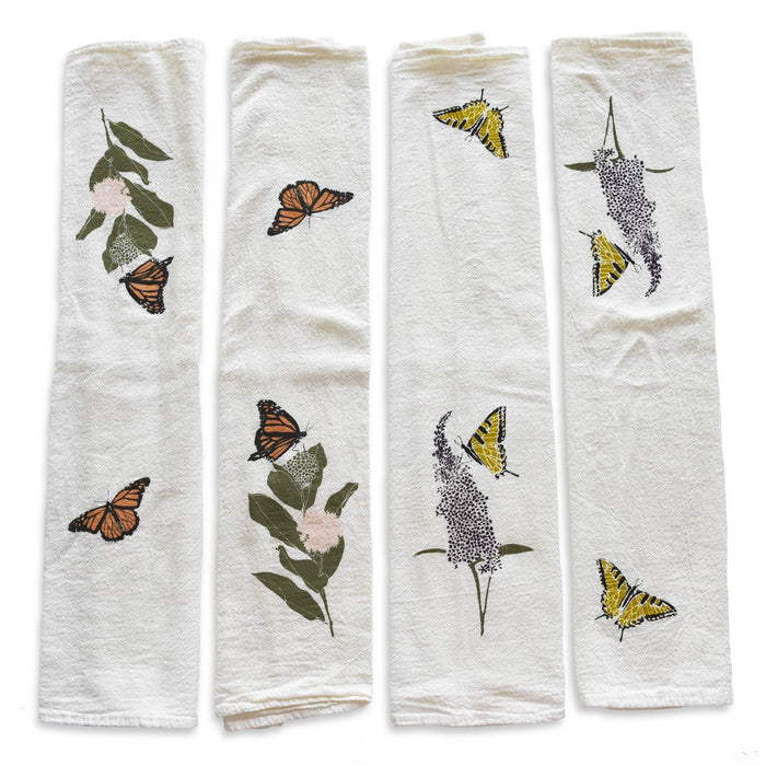 Swallowtails + Monarchs Napkins / Set of 4 - June and December
