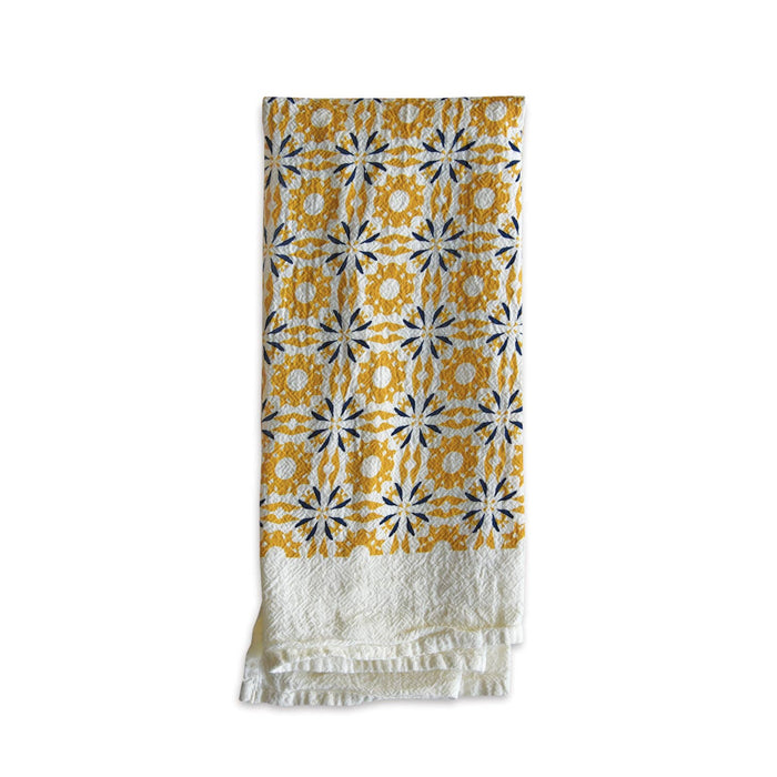 Mixed Woodblock Chicory Napkins / Set of 4 - June & December