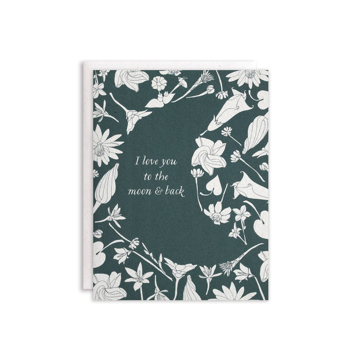 Love You to the Moon + Back Card - June and December