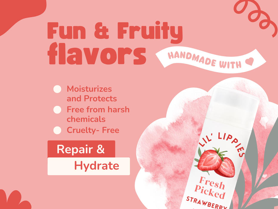Watermelon Lip Balm Lil' Lippies Kids - Little Flower Soap Co.