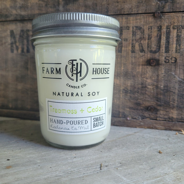 Treemoss + Cedar Natural Soy Candle by Farm House Candle Co.