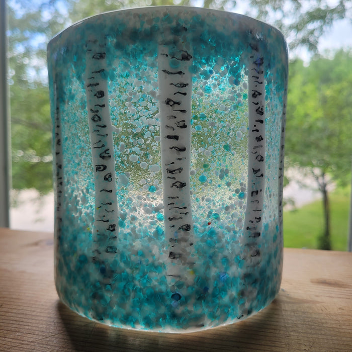 Art Glass Candle Shade by CristyGlass