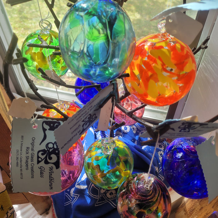 Glass Ball Ornament by Windblown Glass (Rick Shapero)