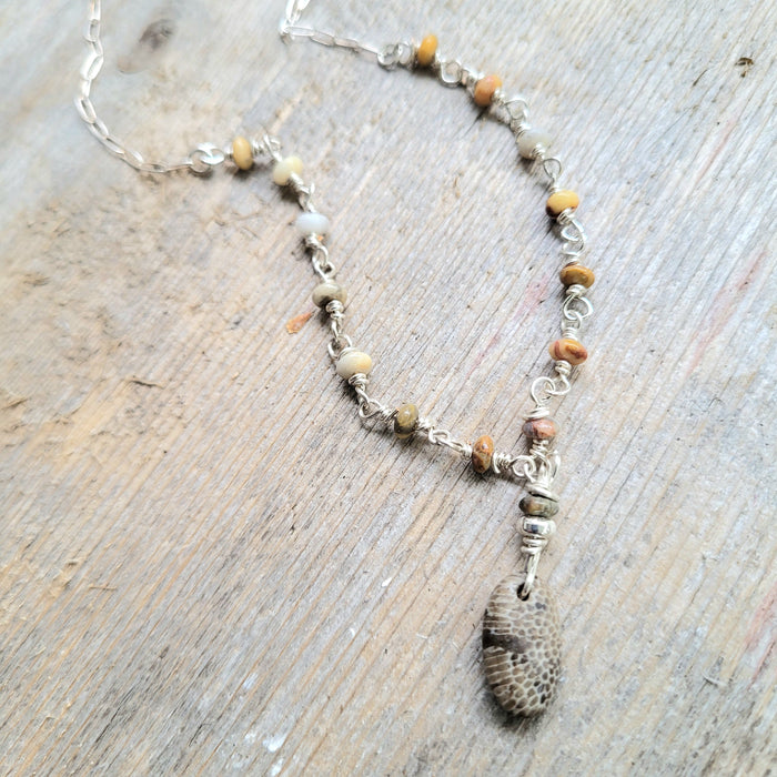 Katherine Sirvio Necklace: Silver and Charlevoix Stone