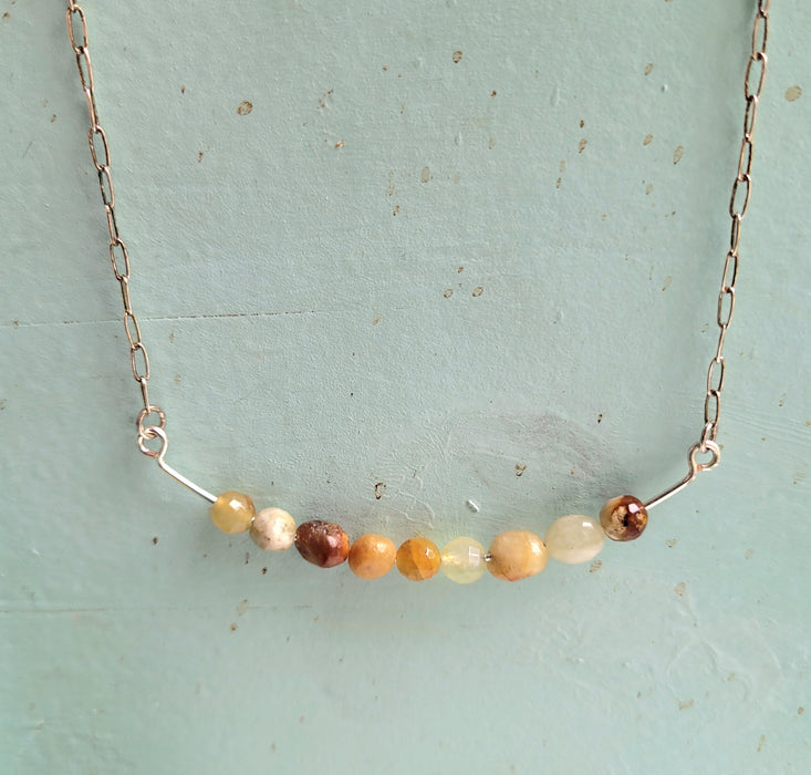 Katherine Sirvio Necklace - Silver and Soochow Jade