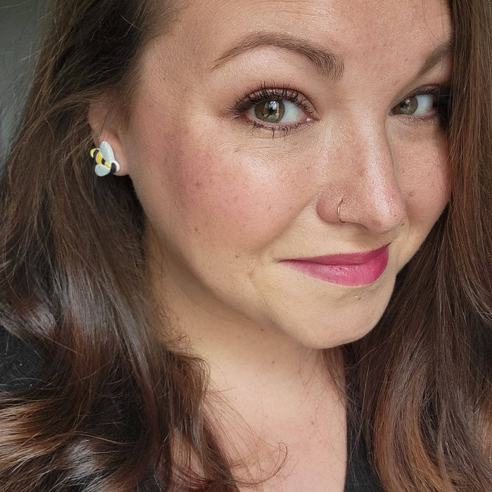 Bee Earrings: Gold / Stud - Cayenne and Cake