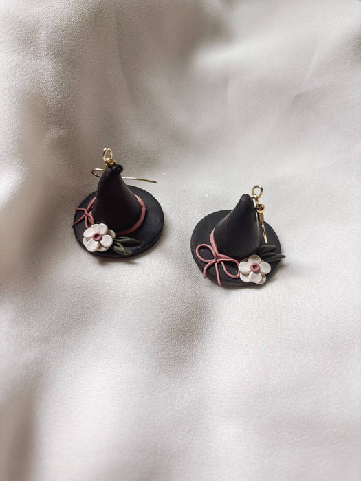 Floral Witch Hat Earrings - Placed by Grace