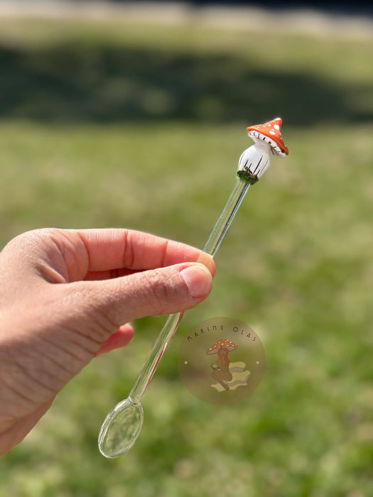 Mushroom Glass Stir Spoons - Making Olas