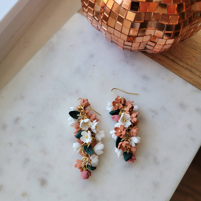 Chrysanthemum Earrings - Cayenne and Cake