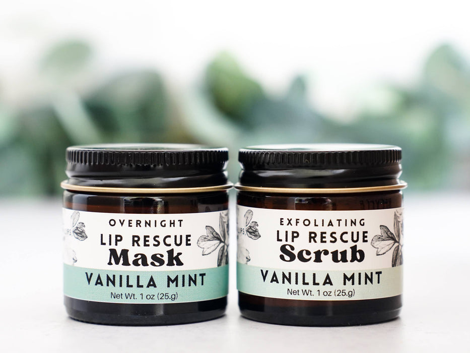 Vanilla Mint Lip Rescue Sugar Scrub - Little Flower Soap Co.
