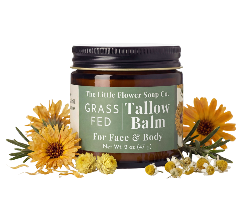 Tallow Balm for Dry Skin Moisturizer - Little Flower Soap Co.