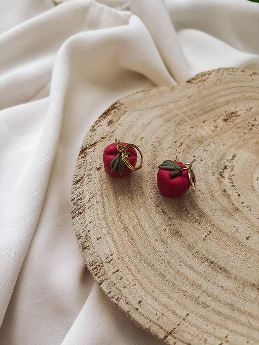 Apple Huggie Earrings - Placed by Grace