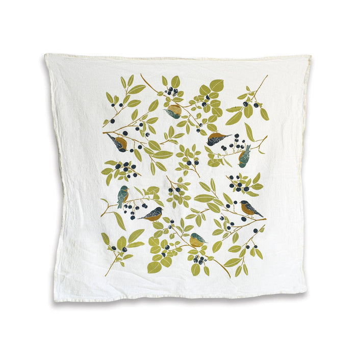 Huckleberry Marsh Kitchen Tea Towel with Bluebirds