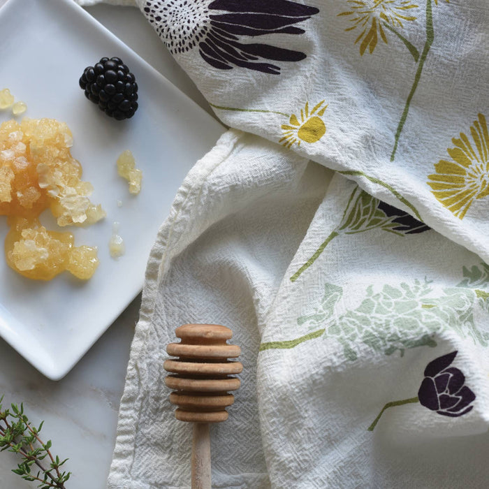 Honeybee Garden Kitchen Tea Towel - June and December