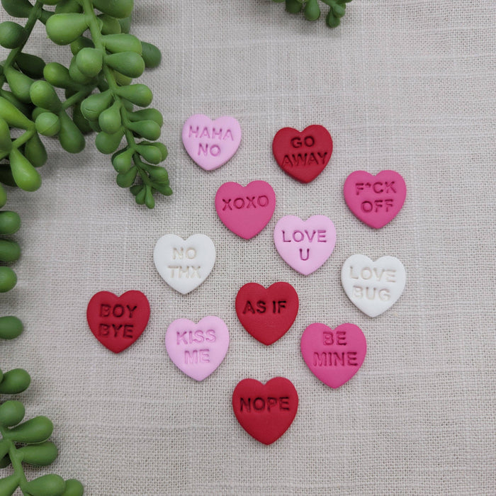 Conversation Heart Dangle Earrings - Cayenne & Cake