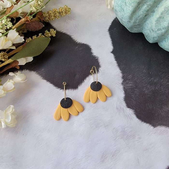 Black Eyed Susan Hoop Earrings - Cayenne & Cake
