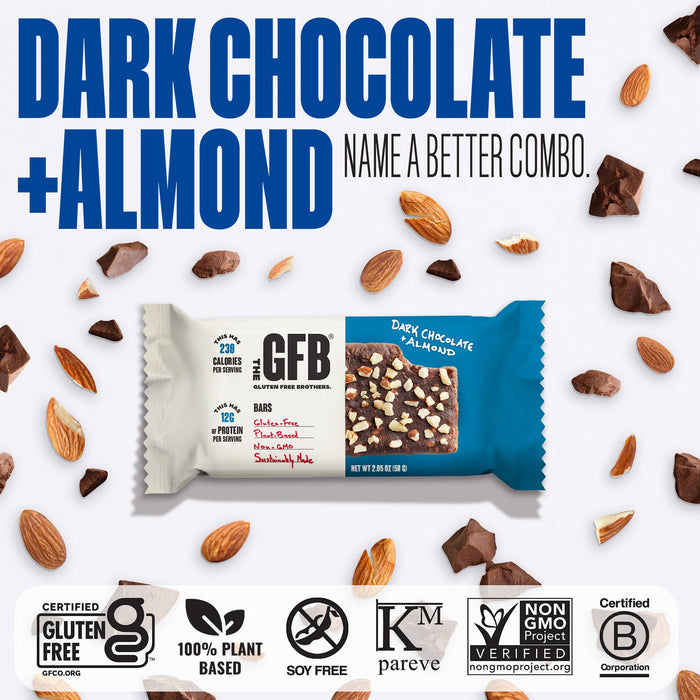 Dark Chocolate Almond Protein Snack Bar - GFB