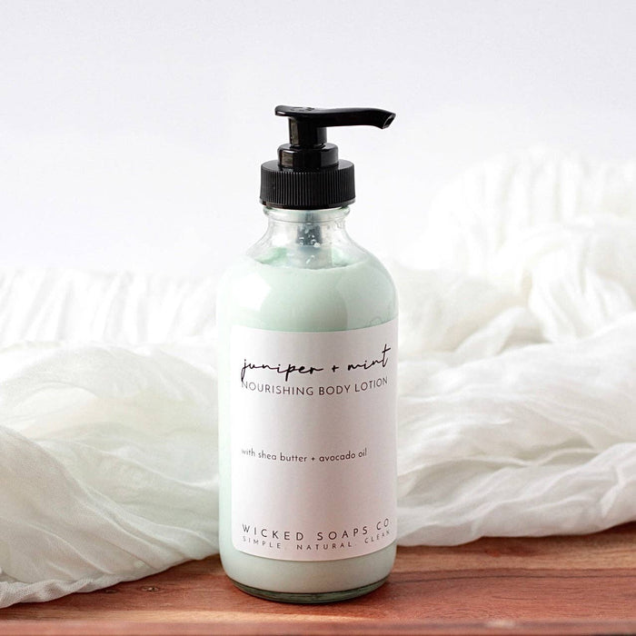Juniper and Mint Nourishing Body Lotion - Wicked Soaps Co.