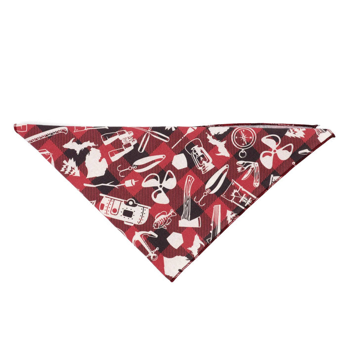 Michigan Cotton Pet Bandana - Peninsulas