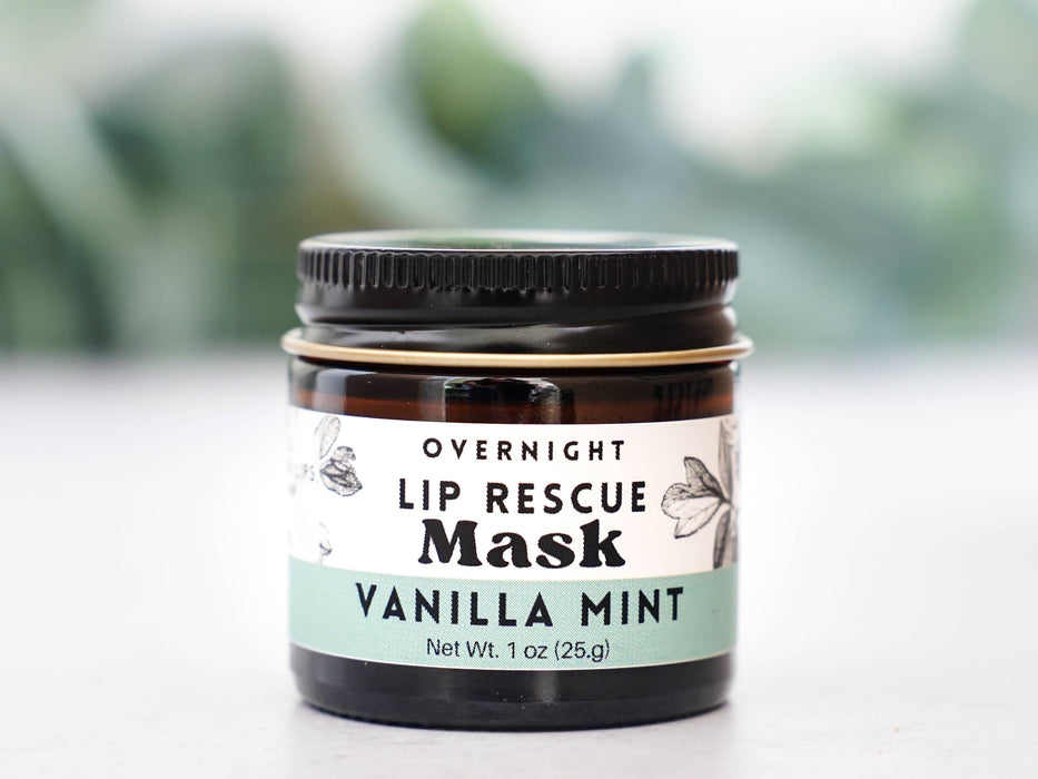 Vanilla Mint Overnight Lip Mask - Little Flower Soap Co.
