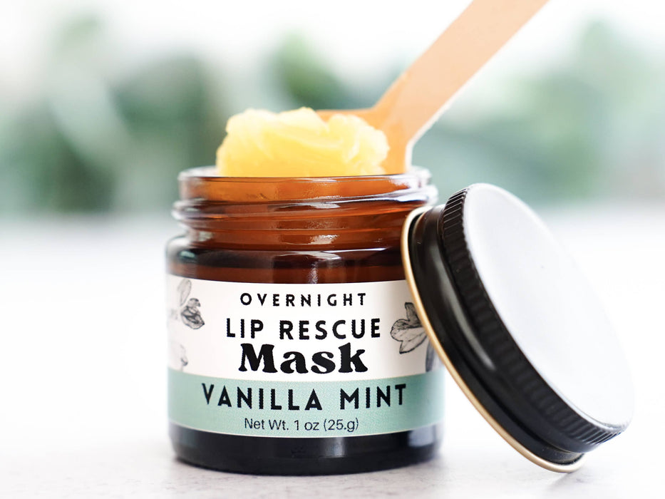 Vanilla Mint Overnight Lip Mask - Little Flower Soap Co.